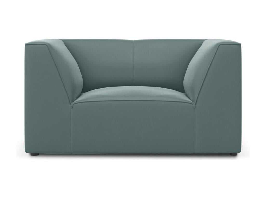 Fauteuil d'appoint en velours bleu, 120 x 92 x 69 cm