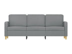 Canapé à 3 places Gris clair 180 cm Tissu LKQC42252