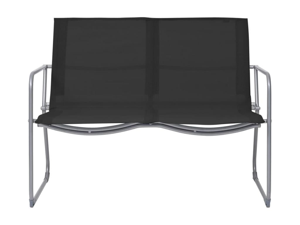 Salon de jardin 4 pièces Tissu et acier Noir BSFR84430