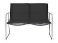 Salon de jardin 4 pièces Tissu et acier Noir BSFR84430