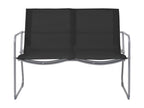 Salon de jardin 4 pièces Tissu et acier Noir BSFR84430
