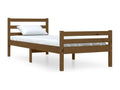 Cadre de lit Marron miel Bois massif 100x200 cm UYNR56465