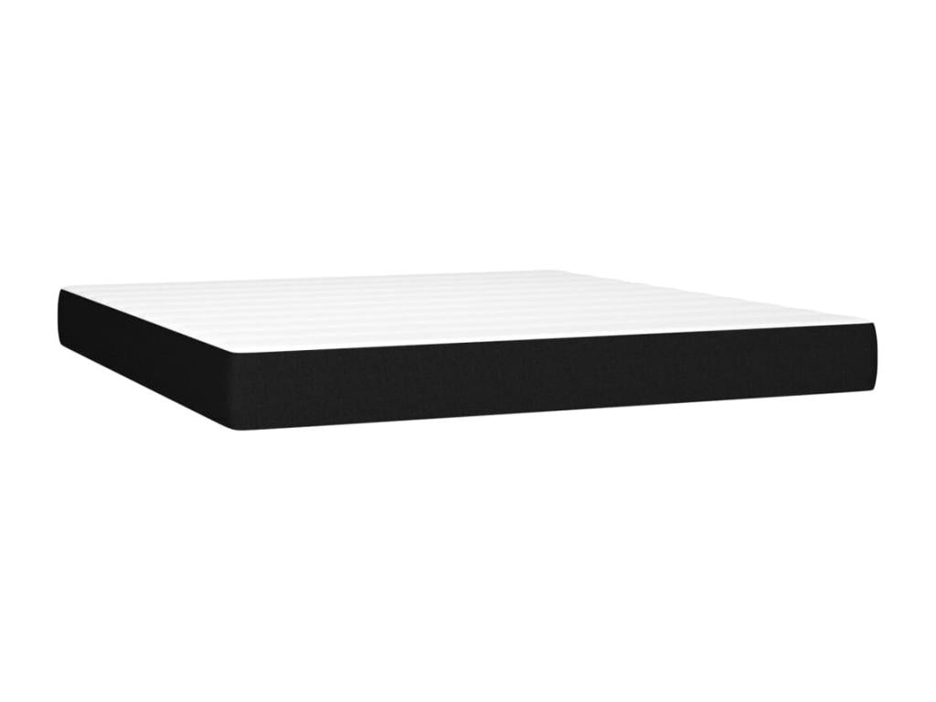 Lit à sommier tapissier avec matelas Noir 160x200 cm Tissu IEYJ32628