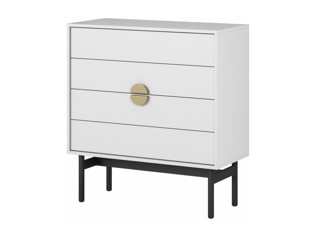 Commode à tiroirs - 85 cm - blanc - Boisona LUNY09503