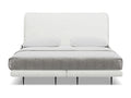 Lit matelas capitonné en tissu bouclette 140x200 - blanc - Boisona OFPI17886