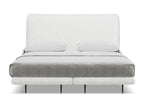 Lit matelas capitonné en tissu bouclette 140x200 - blanc - Boisona OFPI17886