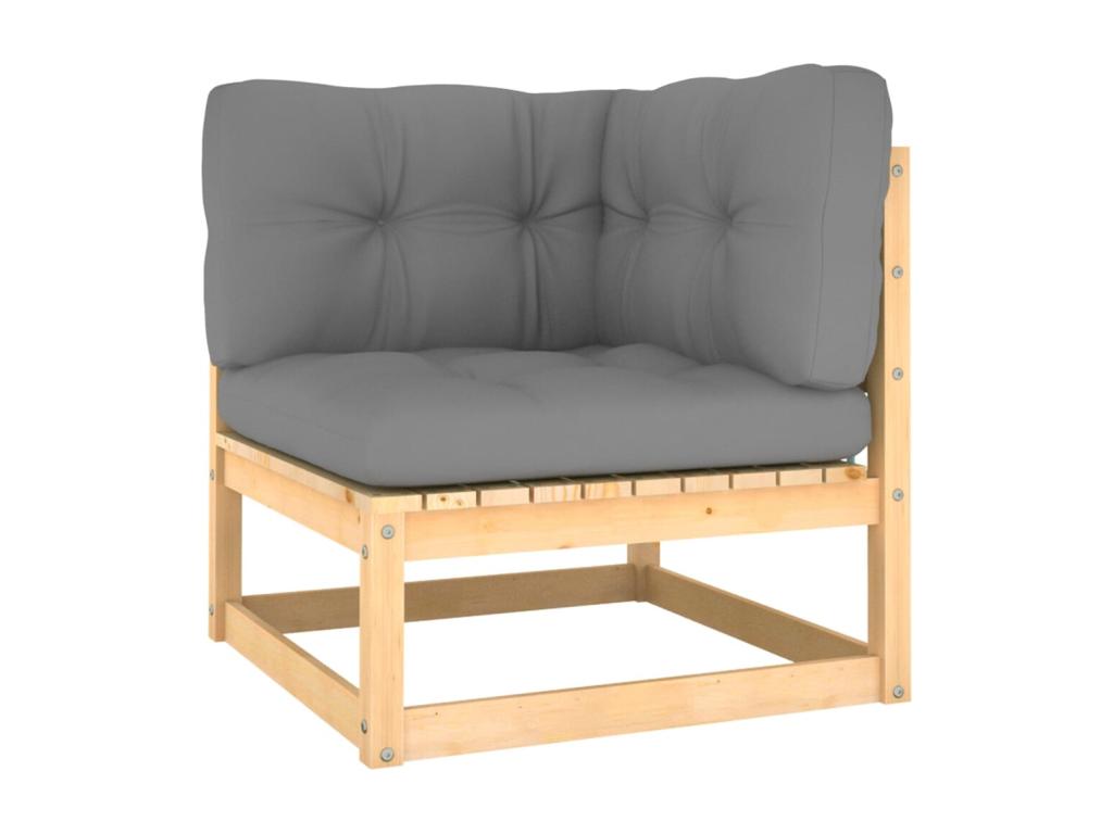 Salon de jardin 12 pcs avec coussins Bois de pin massif NUQX13145