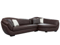 Canapé d'angle cuir de buffle 5 places Boisona - Marron - Angle droit de Boisona GMYS29386