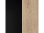 Table 166 cm 2 tiroirs décor bois chêne et pieds métal noir mat - MODE PBVU68559