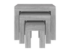 Tables basses gigognes 3 pcs Boisona gris bois d'ingénierie JUMW85885