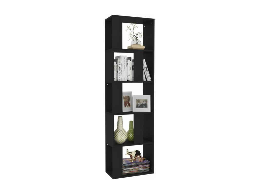 Bibliothèque/Séparateur de pièce Noir 45x24x159 cm Aggloméré HZYJ65562
