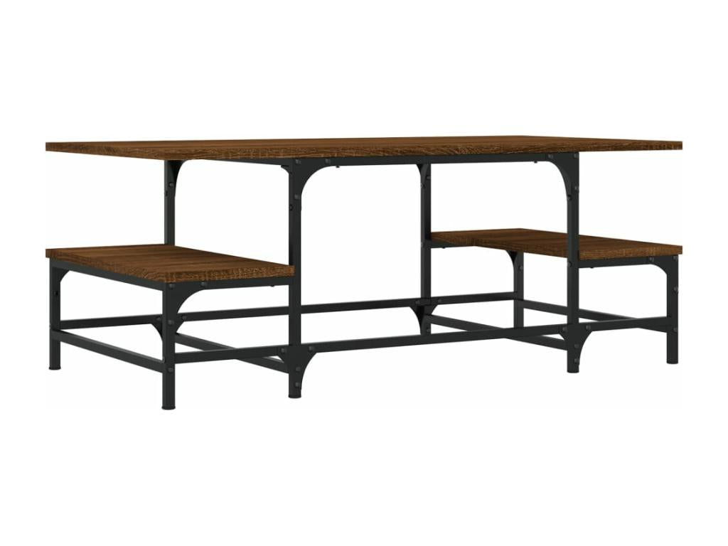 Table basse chêne marron 100x50,5x40 cm bois d'ingénierie RSDO32466