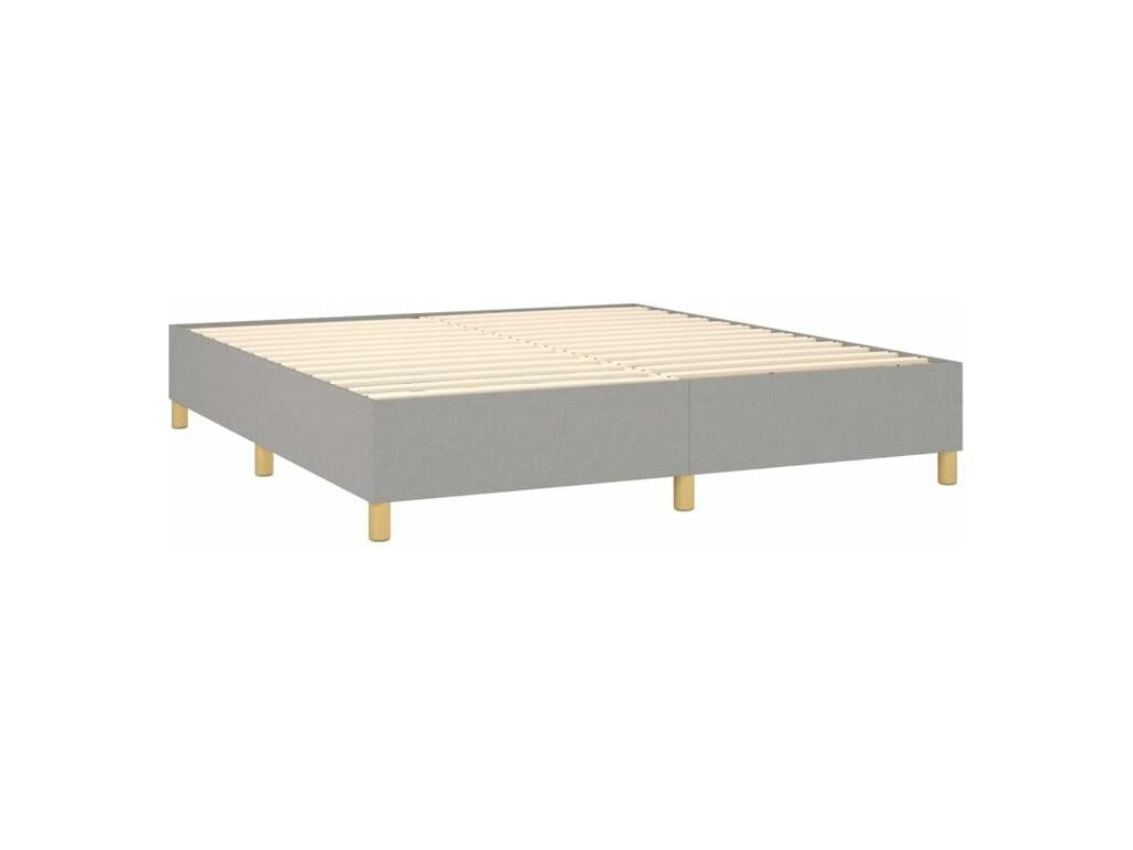 Sommier à Boisona de lit avec matelas Gris clair 160x200 Tissu SUOT34693