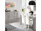 Boisona - Ensemble Séjour Effet Marbre Table 160cm Buffet 3 Portes ROEI86761