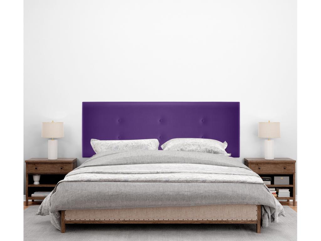 Boisona Tête de lit similicuir avec 2 Boisonaées de boutons 160x50cm Lits 150/160 - Boisona DCTK49499
