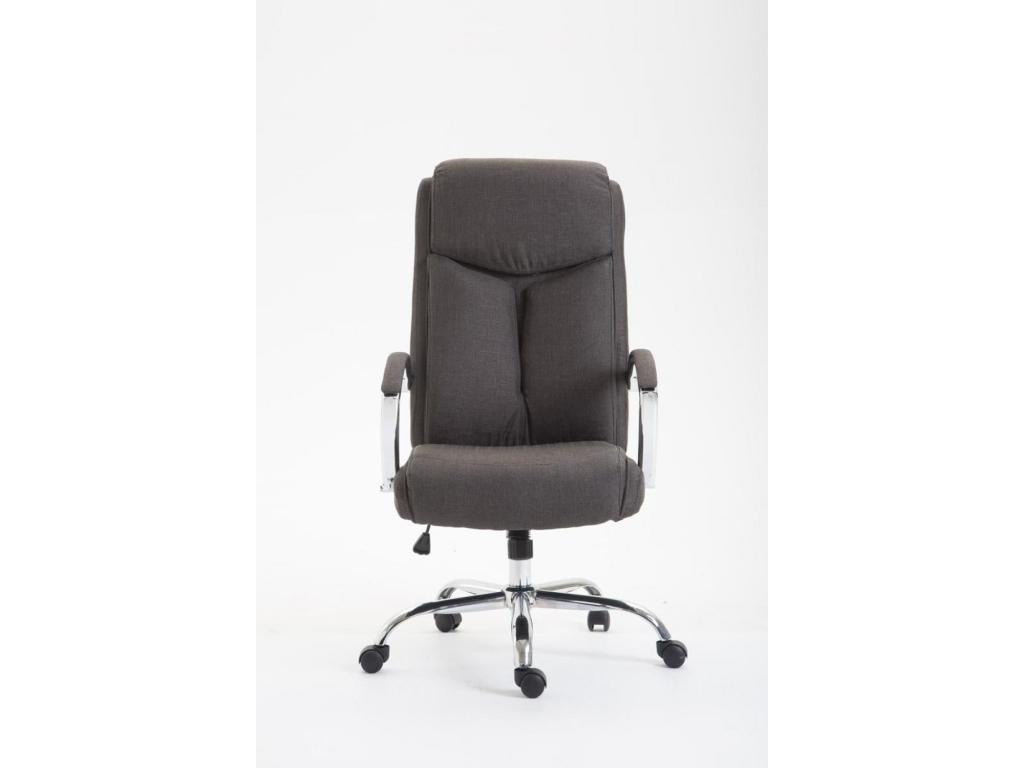 Chaise de bureau - Tissu / Métal chromé - Gris foncé - Boisona TXLM99581