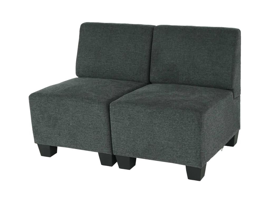 Canapé Modulable 2 places Boisona gris anthracite sans accoudoirs YCGL93903
