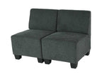 Canapé Modulable 2 places Boisona gris anthracite sans accoudoirs YCGL93903