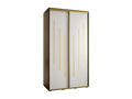 ARMOIRE Boisona 8 À PORTES COULISSANTES 235.2/130/60 2 portes Noir/Blanc/Or NSBW94167