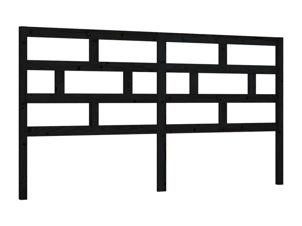 Tête de lit Noir 186x4x100 cm Bois massif de pin YVBC83258