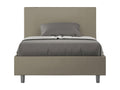 Lit 1 place et demi avec sommier rembourrée 120x190 similicuir cappuccino Boisona RICB46287