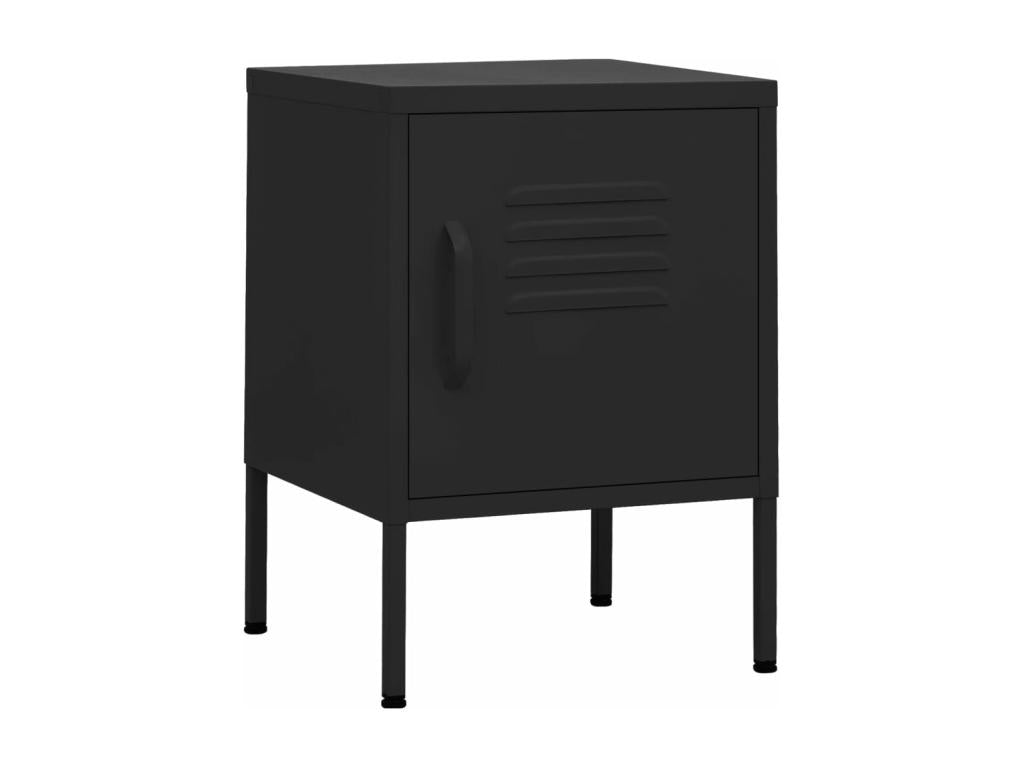 Elariva Premium - Table de chevet Noir 35x35x51 cm Acier PKCJ71978