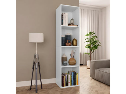 Bibliothèque/Meuble TV Blanc 36x30x143 cm Bois d'ingénierie TJMI55155