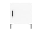 Tables de chevet 2 pcs blanc 40x40x50 bois d'ingénierie WBUZ15359