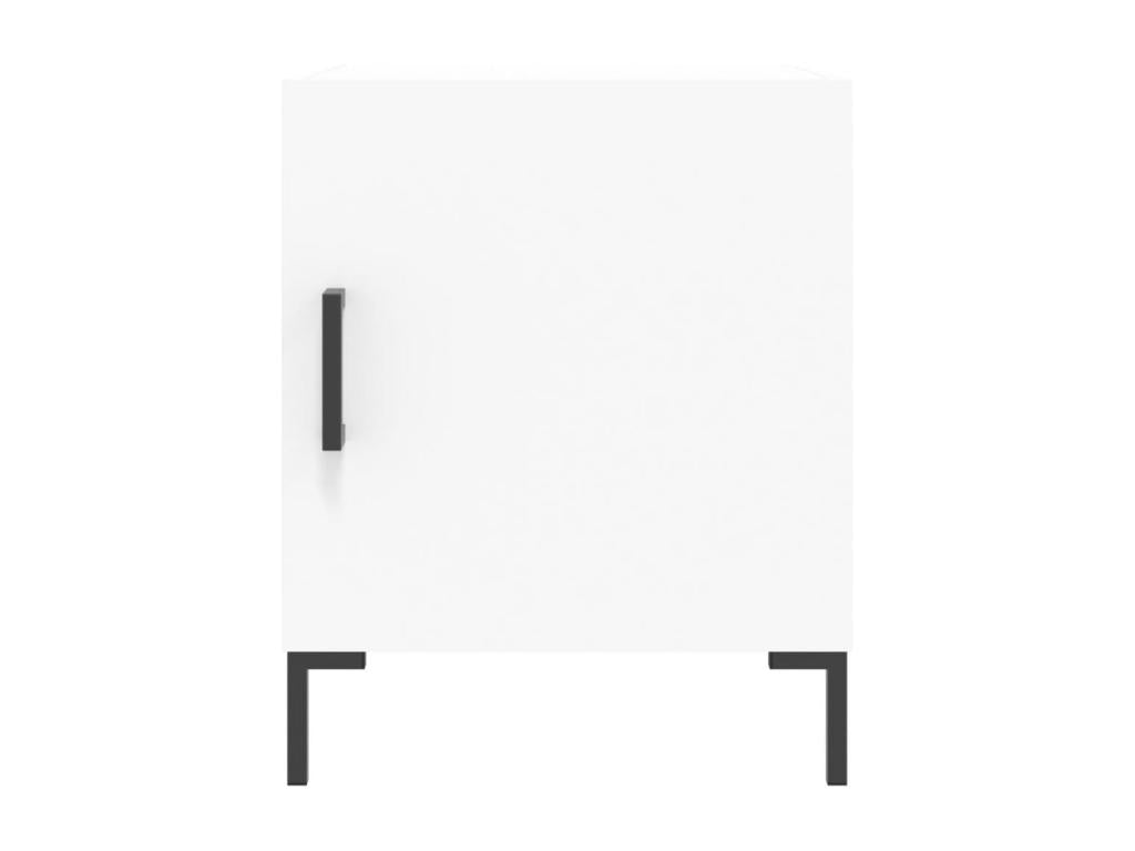 Tables de chevet 2 pcs blanc 40x40x50 bois d'ingénierie WBUZ15359