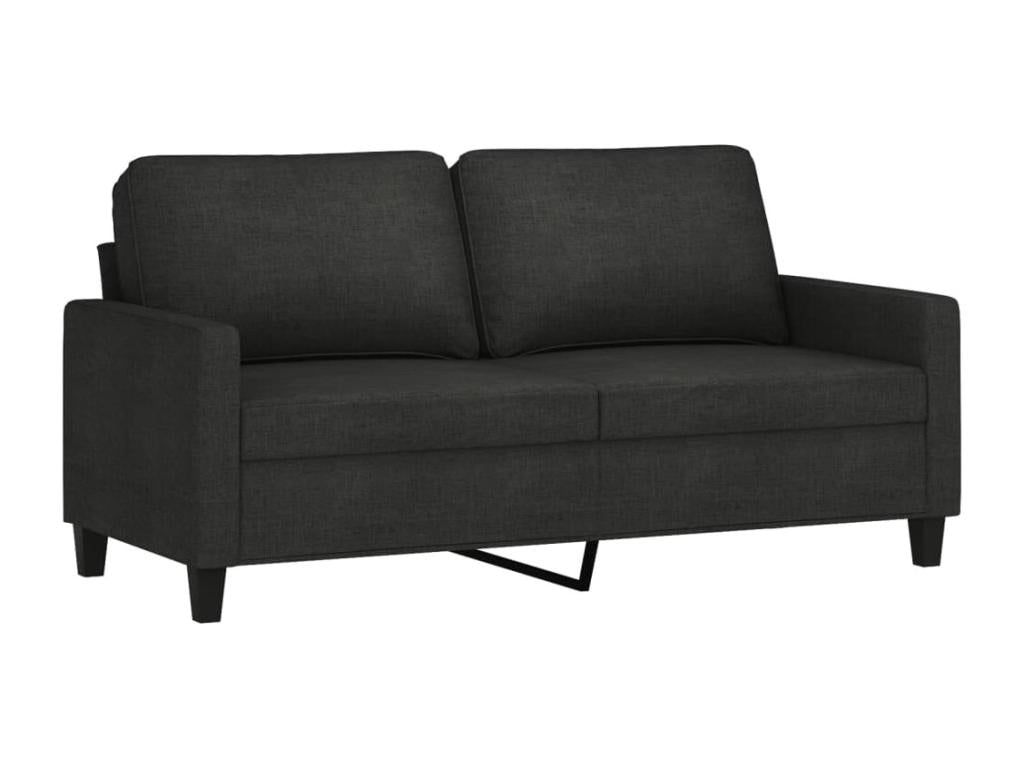 Canapé à 2 places Noir 140 cm Tissu MFPV60644