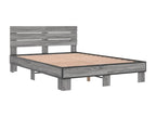 Cadre de lit Boisona gris 120x190 bois d'ingénierie et métal ZRRD00533