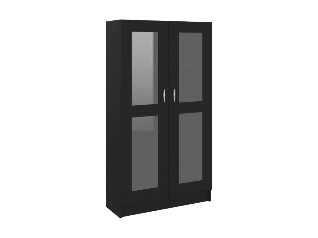 Armoire à vitrine Noir 82,5x30,5x150 FAEL14707