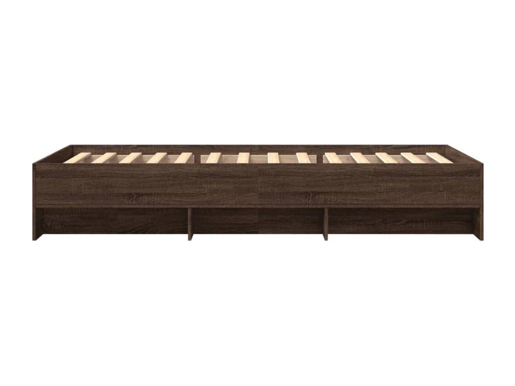 Cadre de lit sans matelas chêne marron 90x190cm bois ingénierie EVLK83409