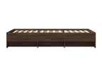 Cadre de lit sans matelas chêne marron 90x190cm bois ingénierie EVLK83409