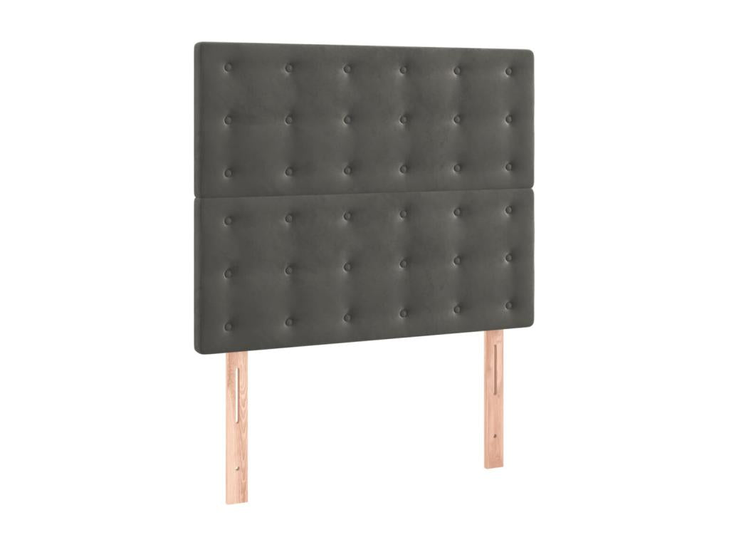 Sommier à Boisona de lit et matelas et LED Gris foncé 80x200 cm NDXN73640