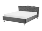 Lit Boisona Velours Boisona 140x200 cm Gris foncé DYFM31773