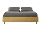 Lit coffre rembourré 160x200 microfibre ocre Boisona GPDS47800