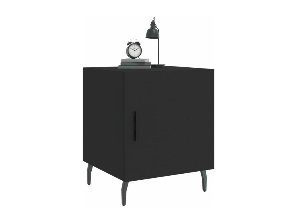 Table de chevet noir 40x40x50 cm bois d'ingénierie RMXY42037