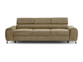 Canapé convertible avec appuis-tête réglables velours beige Boisona 261cm TALW33581