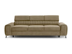 Canapé convertible avec appuis-tête réglables velours beige Boisona 261cm TALW33581