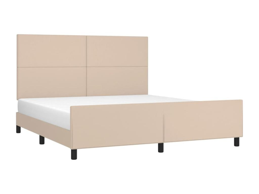Cadre de lit avec tête de lit Cappuccino 160x200 cm Similicuir FEEC00945