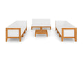 Salon de jardin 9 pcs avec coussins Bois d'Boisona solide CMJI03302