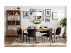 Chaise design effet velours gris et métal noir Boisona SCYP30849