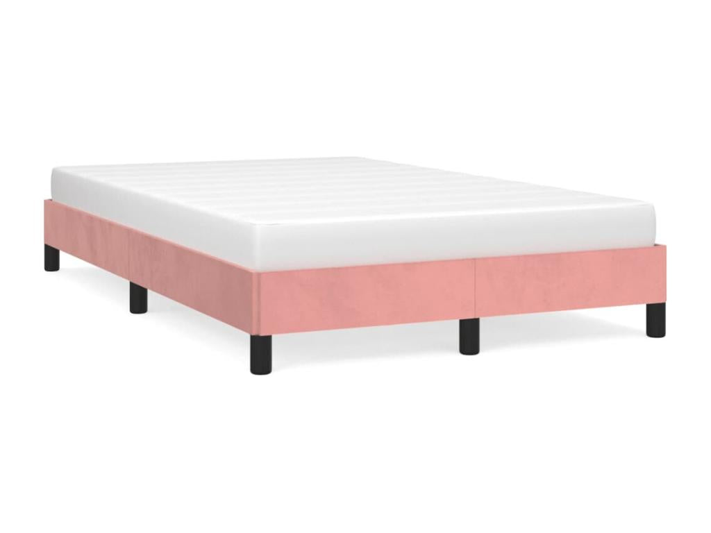 Cadre de lit rose 120x190 velours IWFW39005