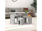 Tables basses gigognes 3 pcs Boisona gris bois d'ingénierie JUMW85885