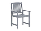 Chaises de jardin avec coussins 8 pièces Bois d'Boisona solide Gris YNQD58365