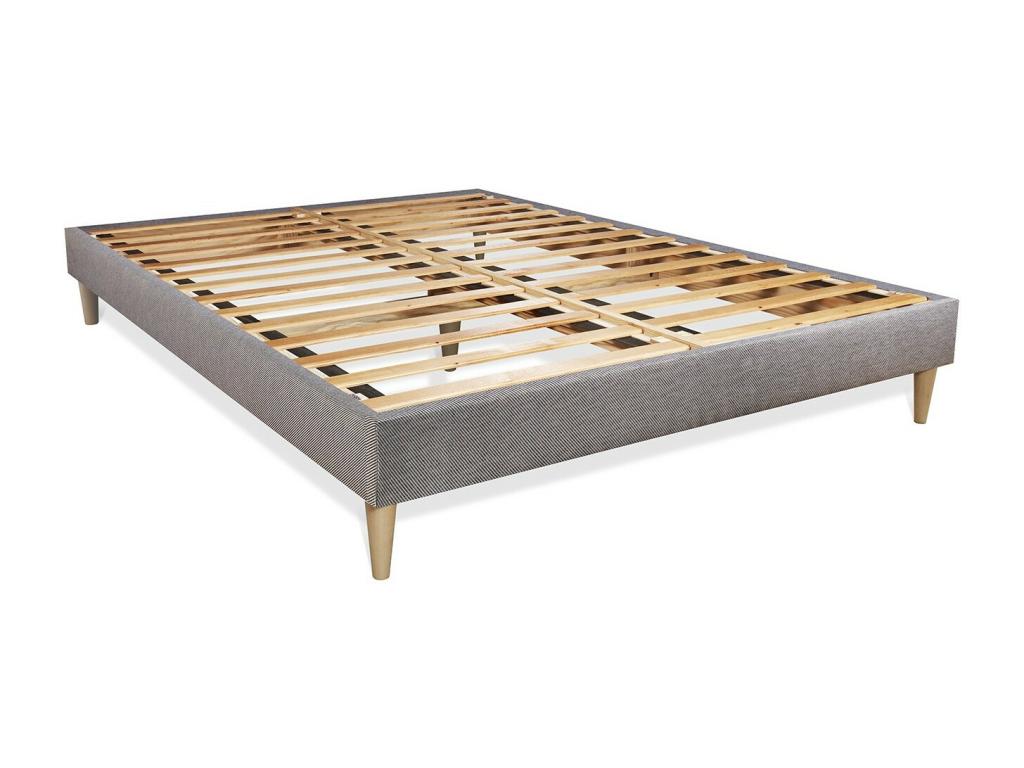 Ensemble matelas Boisona TECH 200x200 Mémoire de forme Maxi épaisseur 5zones de confort sommier Boisona gris HNGA73049