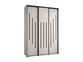 ARMOIRE Boisona 8 À PORTES COULISSANTES 235.2/180/45 3 portes Blanc/Blanc/Noir WLHJ22026