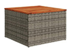 Salon de jardin 9 pcs avec coussins gris résine tressée CVFP84587