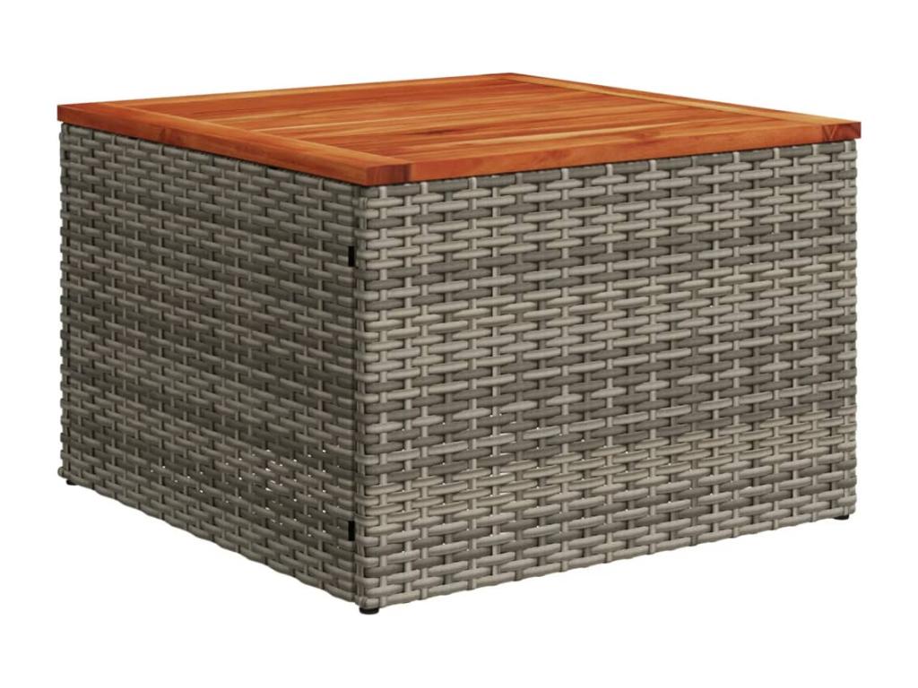 Salon de jardin 9 pcs avec coussins gris résine tressée CVFP84587
